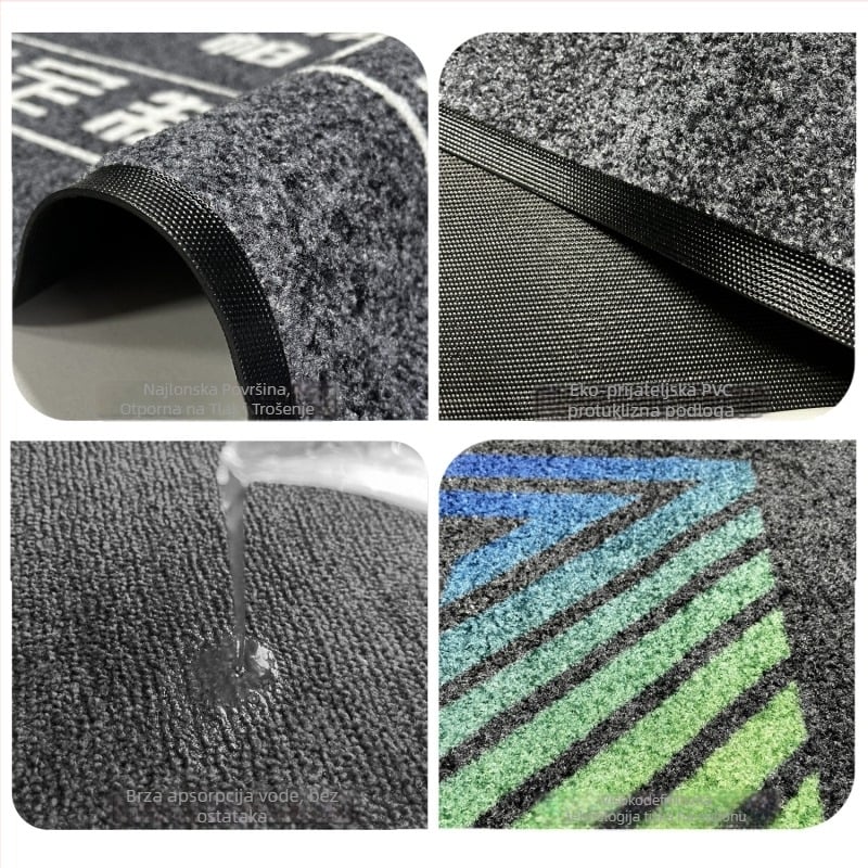 Najlonska podna prostirka za motocikl, kvadratnog oblika, geometrijski uzorak, protuklizna, 71-80% najlona