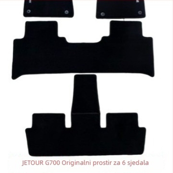G700 nylon auto podne prostirke s logotipom, tepih-stil, konfiguracija 6 sjedala, prilagodljivo