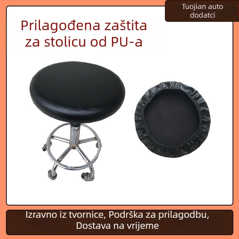 Prilagođena debela navlaka za barsku stolicu, okrugli jastučić za sjedalo, zaštitna navlaka za stolicu