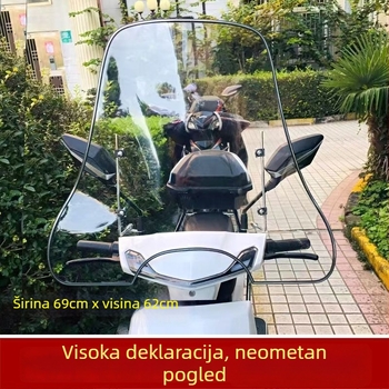Prednje staklo za skutere i električna vozila – polietilen, zaštita od sunca, vodootpornost