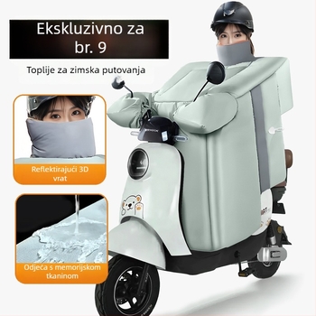 Zimska navlaka za vjetrobran motocikla, tricikla i električno vozilo; materijal: poliester svila; vodootporno; tisk logotipa; prilagodba dostupna.