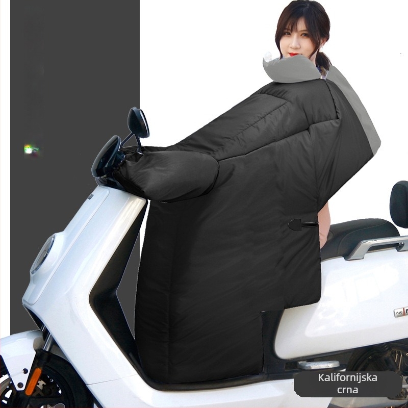 Zimska navlaka za vjetrobran motocikla, tricikla i električno vozilo; materijal: poliester svila; vodootporno; tisk logotipa; prilagodba dostupna.