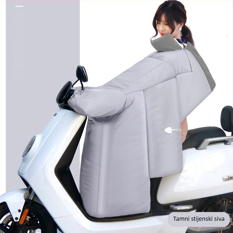 Zimska navlaka za vjetrobran motocikla, tricikla i električno vozilo; materijal: poliester svila; vodootporno; tisk logotipa; prilagodba dostupna.