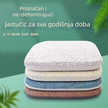 Jastuk za sjedenje od lana, punjenje od spužve, jednofarban, za dnevni boravak, ured ili restoran — novi kineski stil
