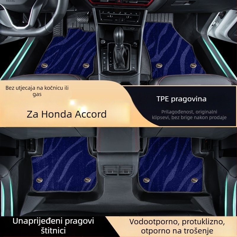 Automobilske podne prostirke od TPE — potpuno pokriće, vodonepropusne, anti-slip, otporne na habanje, namijenjene za pet mjesta