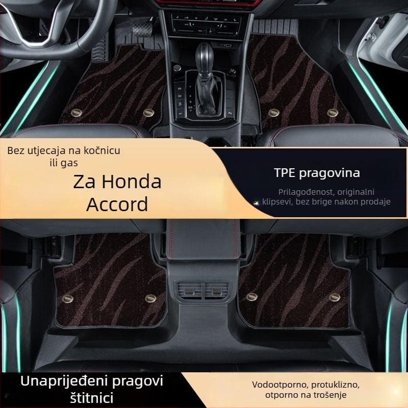 Automobilske podne prostirke od TPE — potpuno pokriće, vodonepropusne, anti-slip, otporne na habanje, namijenjene za pet mjesta