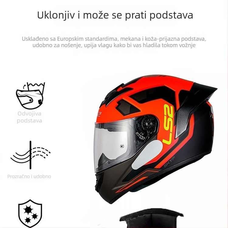 LS2 kaciga za potpuno lice za odrasle — sve sezone, motocikl FF352