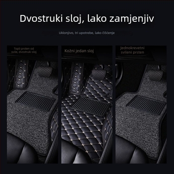Auto podne prostirke za nove i stare modele, vozačev tepih, koža; bez tiskanja logotipa, bez prilagodbe