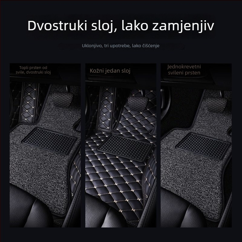 Auto podne prostirke za nove i stare modele, vozačev tepih, koža; bez tiskanja logotipa, bez prilagodbe