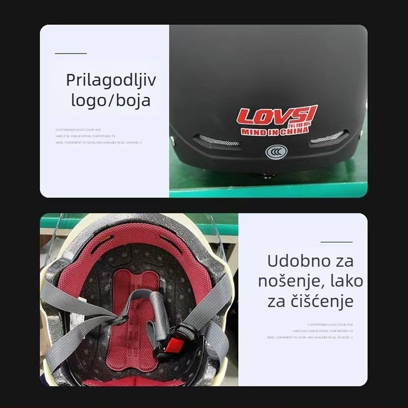 Ljetna kaciga za električni skuter, 3C certificirana, ABS materijal, lagana, prozračna
