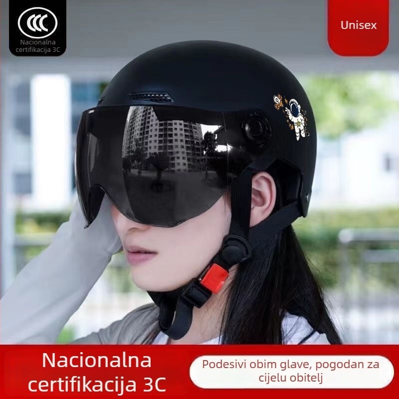 Unisex prozračna polu-štitnjača za električne motocikle, 3C certifikat, prema Novom nacionalnom standardu, ljetna upotreba, za svakodnevnu vožnju