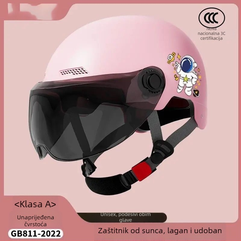 Unisex prozračna polu-štitnjača za električne motocikle, 3C certifikat, prema Novom nacionalnom standardu, ljetna upotreba, za svakodnevnu vožnju