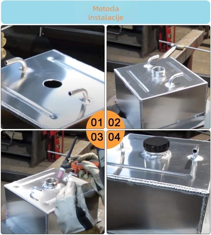 Poklopac vodnog spremnika od aluminijske legure, univerzalna kompatibilnost, model 08 zavareni