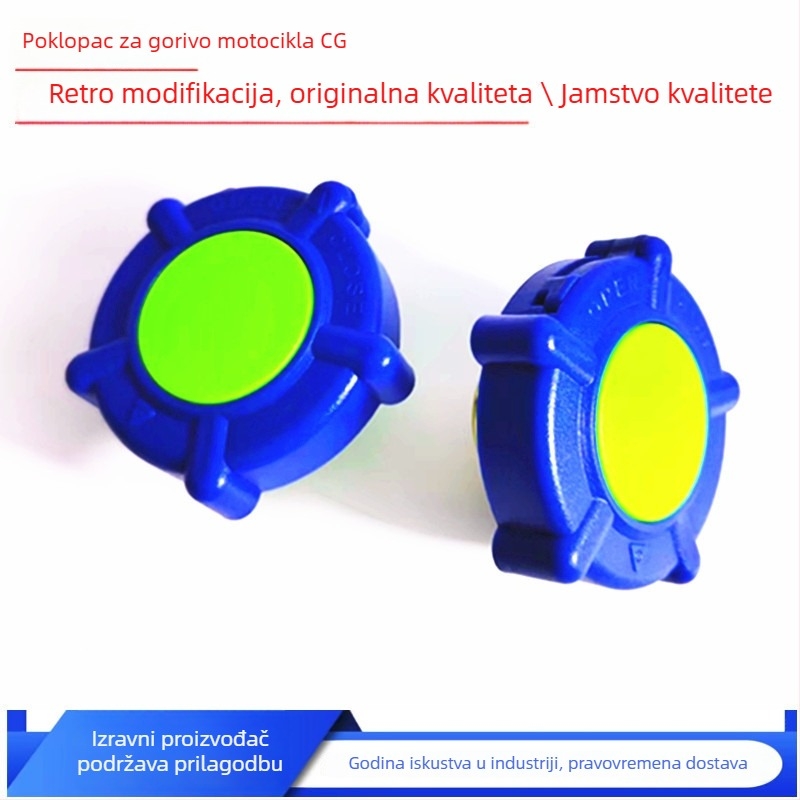 Poklop spremnika goriva za motocikl CG; ekološki plast + aluminijska legura; prilagodljive obrade; kompatibilno s CG