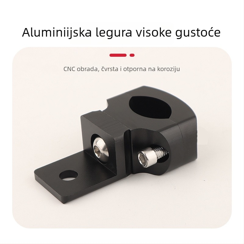 Riding Trip: Držač cijevi za motocikl s LED pomoćnim svjetlom, aluminijski spoj, univerzalni zglob, višenamjenski pričvrsni držač