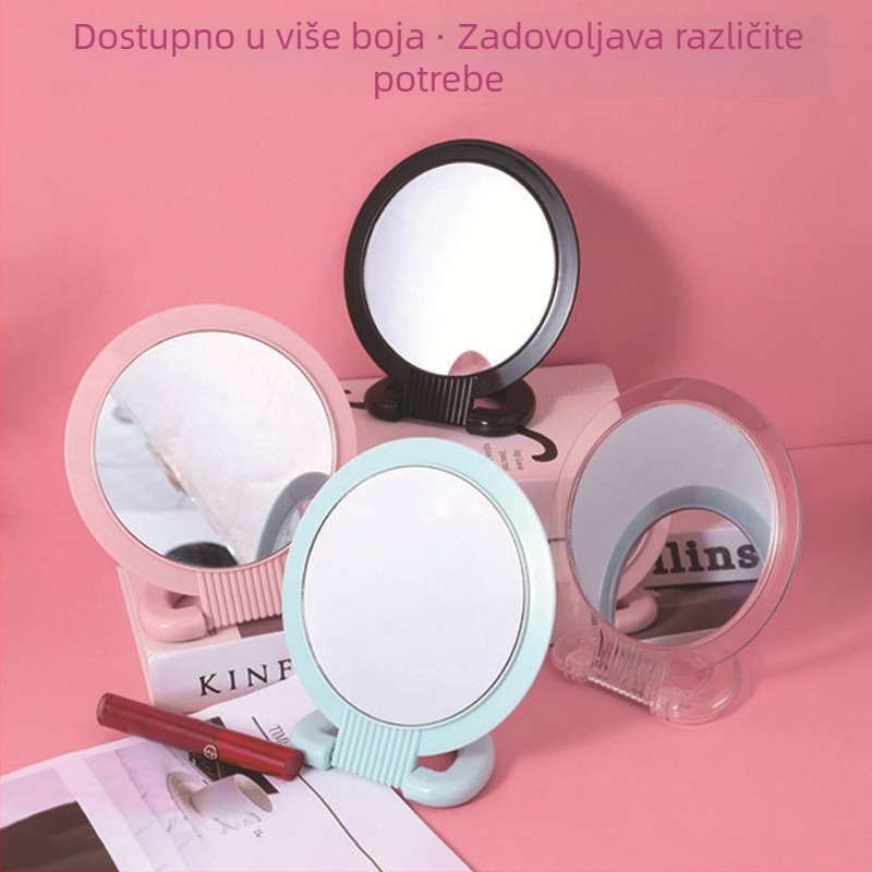 Stolno dvostrano povećalo ogledalo, sklopivo s mogućnošću vješanja, aluminijska leća, okvir PU/PS/PVC