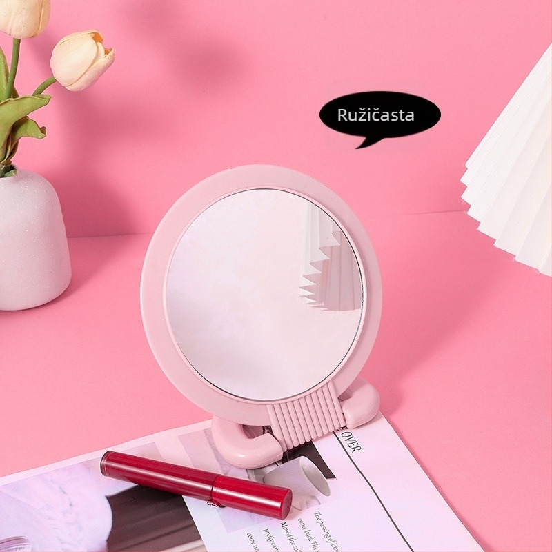 Stolno dvostrano povećalo ogledalo, sklopivo s mogućnošću vješanja, aluminijska leća, okvir PU/PS/PVC