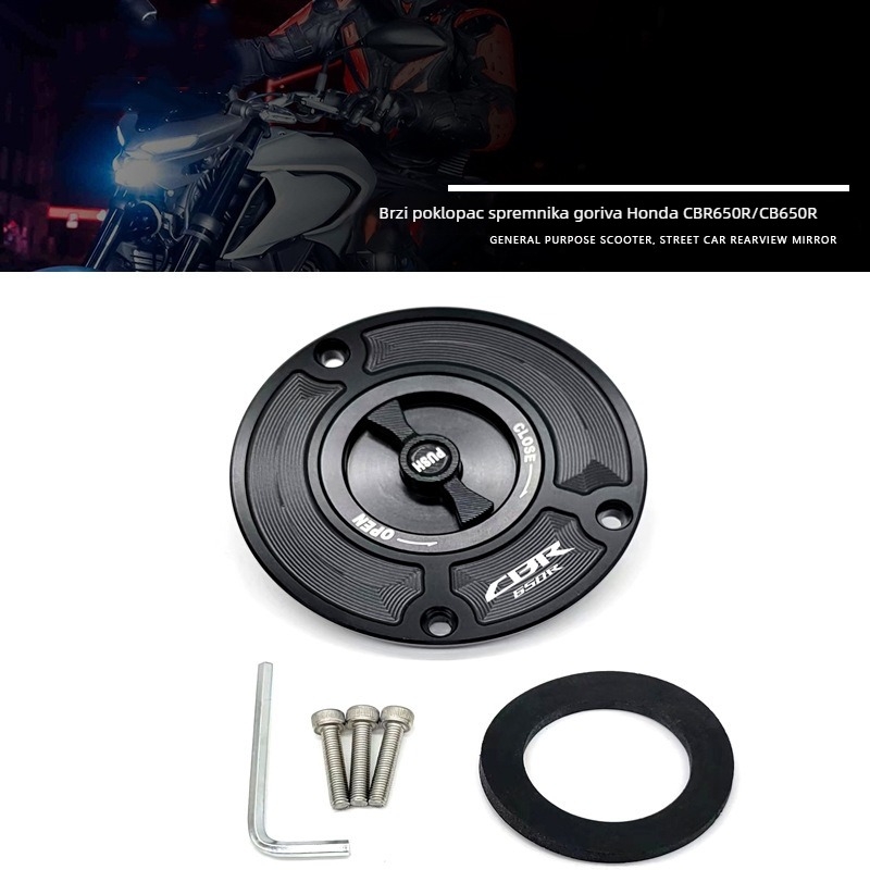 Aluminijski brzi otpuštajući poklopac spremnika goriva za Honda CBR650R/CB650R (2018–2023)