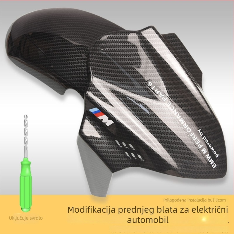Prednji blatnik za električno vozilo - blatnik za blato, chaofanmoto, model Competitive Fender, kompatibilno s 12V općoj namjeni