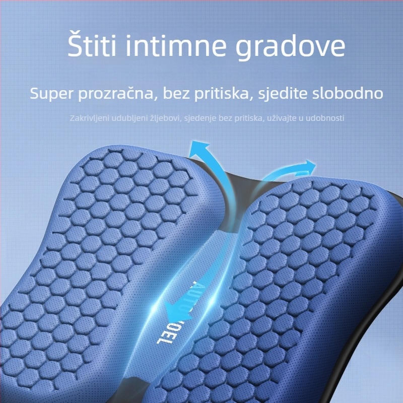 AUTOWOEL gel jastučić za sjedalo vozača — plosni, jednodijelni dizajn; ventiliran i prozračan za ljeto; površina od poliestera; težina 1 kg.