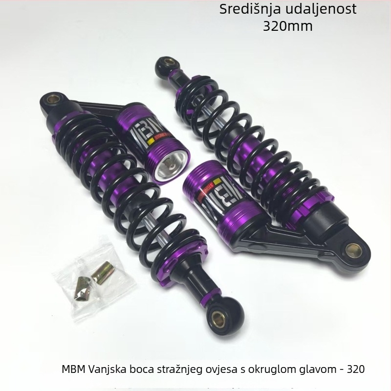 MBM stražnji amortizer za motocikl s okruglom glavom, 320 mm / 340 mm
