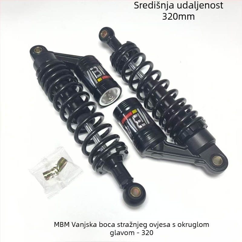MBM stražnji amortizer za motocikl s okruglom glavom, 320 mm / 340 mm