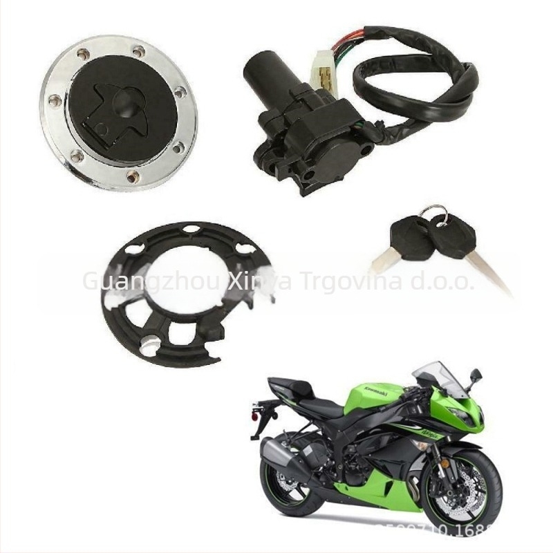 Skup brave za motocikl Kawasaki: brava paljenja i brava spremnika goriva, XYD XYDO-13, za ZX-6R ZX-7R ZX-9R ZZR ZXR