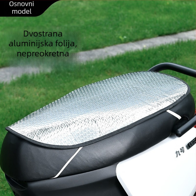 Navlaka za sjedalo električnih vozila s toplinskom izolacijom, zaštita od opeklina i vodootporna zaštita. Materijal: Pearl cotton s aluminijskim filmom. Punilo: pamuk.