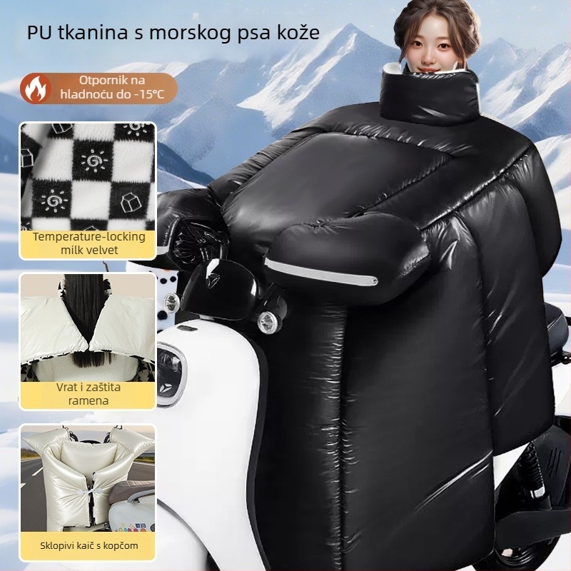 Navlaka za prednje staklo električnih vozila — PU materijal, vodootporan, ručno uklonjiva, univerzalno za tricikle, električne automobile i baterijska vozila