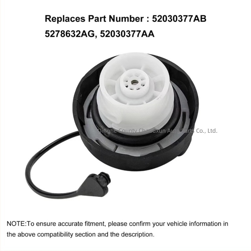 Poklopac spremnika goriva za Chrysler Dodge Ram-200/300 – Model 52030377AB 5278632AG, Materijal PP, Brend Super News, Obrada i prilagodba: Da