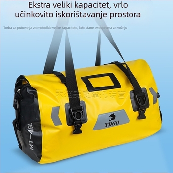 Prilagodljiva vodootporna torba za motocikl za biciklizam i putovanja motociklom, TDGO model 405, kompatibilna s motociklima i skuterima