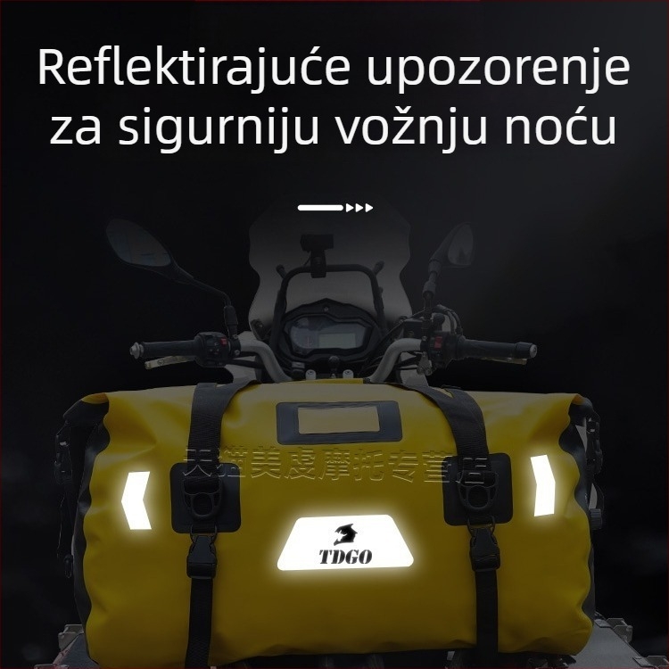 Prilagodljiva vodootporna torba za motocikl za biciklizam i putovanja motociklom, TDGO model 405, kompatibilna s motociklima i skuterima