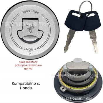 Gorivni poklopac za Honda CBF150, CB250, CB1300, CB750, SDH150-A/B/C – s jednim mehanizmom zaključavanja, Hanyang Lock Industry