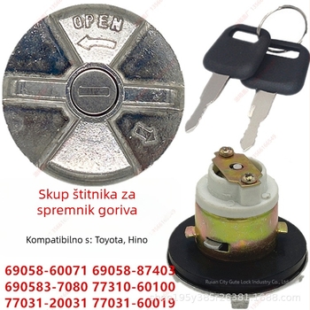 Poklop za spremnik goriva od aluminijske legure s ključem za Toyota Land Cruiser FJ45 i Hino 300; Hanhan Lock Industry; Podrijetlo: Wenzhou, Zhejiang; prilagodljivo