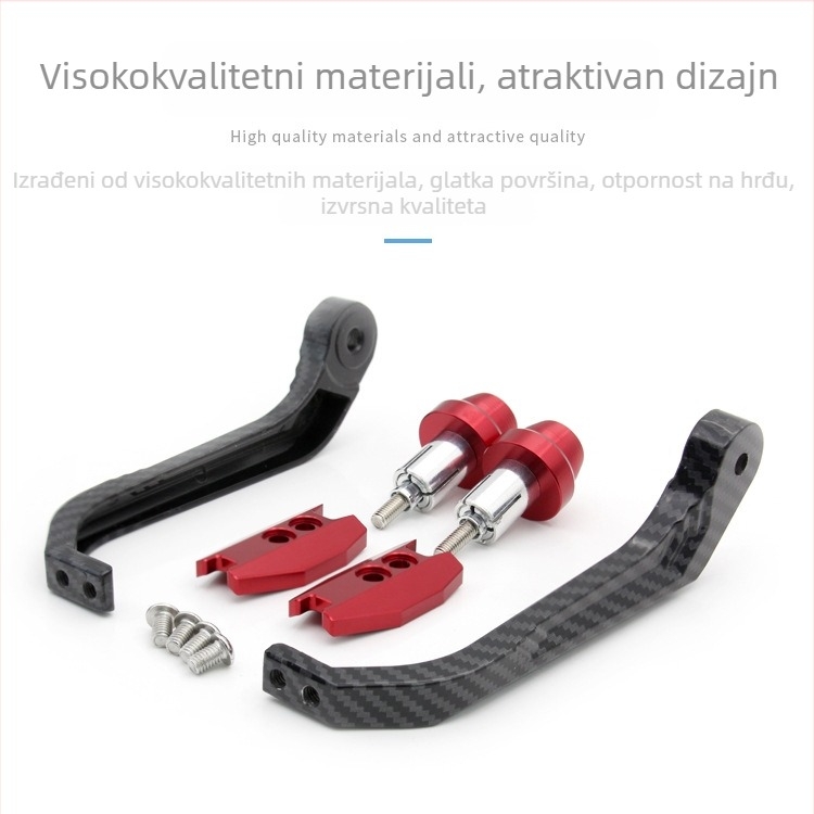 Zaštitni štap za motocikl s karbonskim uzorkom, CNC roga zaštita ručice kočnice, off-road zaštita Ø22 mm