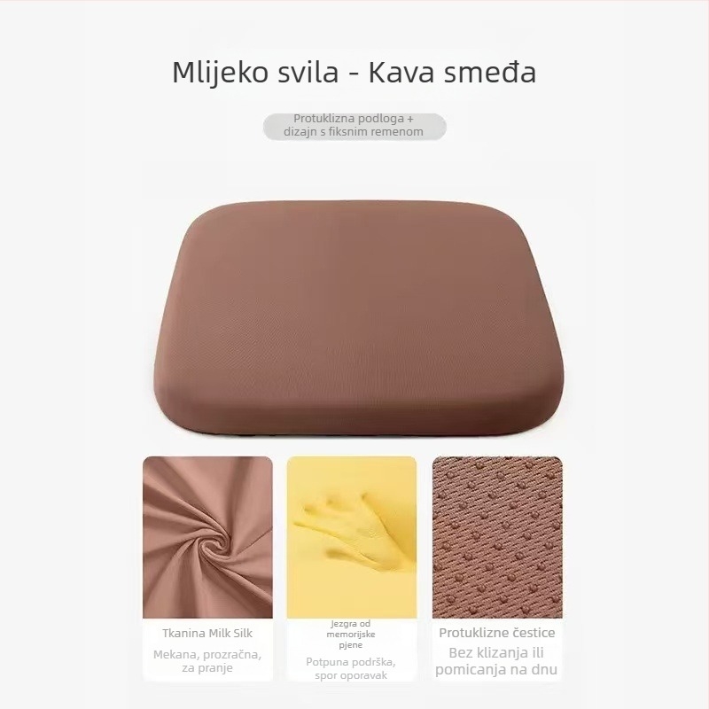 Jastučnica od memorijske pjene za uredske stolice – za dugo sjedenje, pogodna za stolac, bar stolac, blagovaonski stol i auto sjedalo – moderni minimalistički stil, prilagodljiva