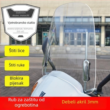 HD proziran panel prednjeg vjetrobrana za električni motocikl, konstrukcija od polietilena