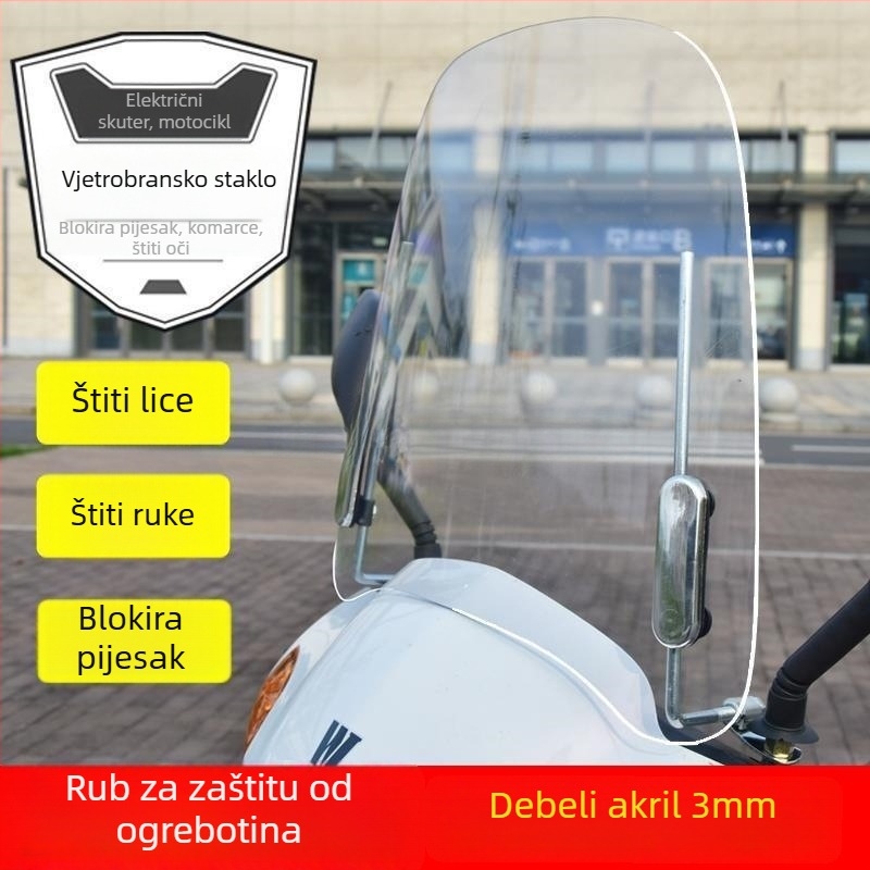 HD proziran panel prednjeg vjetrobrana za električni motocikl, konstrukcija od polietilena