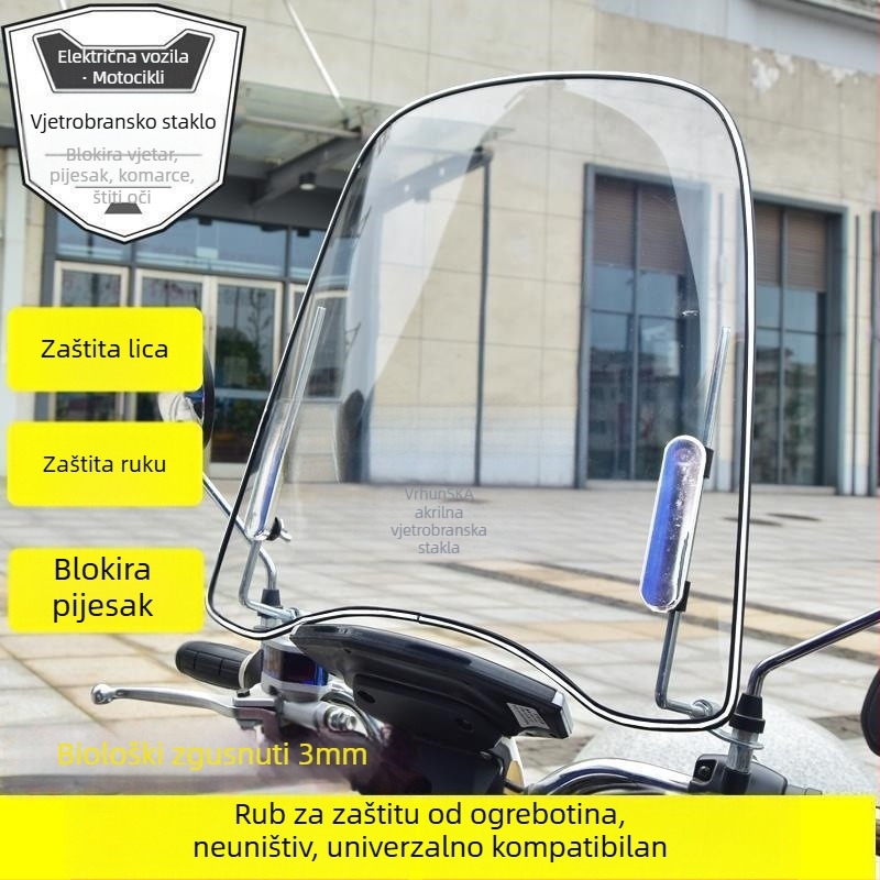 HD proziran panel prednjeg vjetrobrana za električni motocikl, konstrukcija od polietilena
