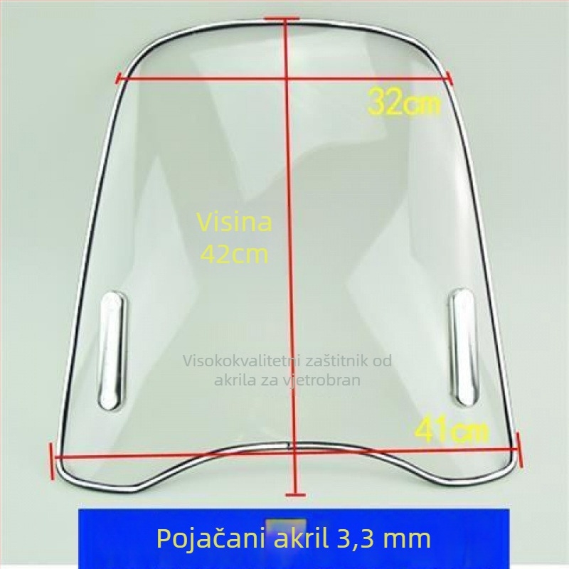 HD proziran panel prednjeg vjetrobrana za električni motocikl, konstrukcija od polietilena