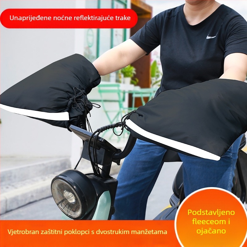 Zimska navlaka za ručke motocikala i električnih vozila — PVC vodootporna, prilagodljiva