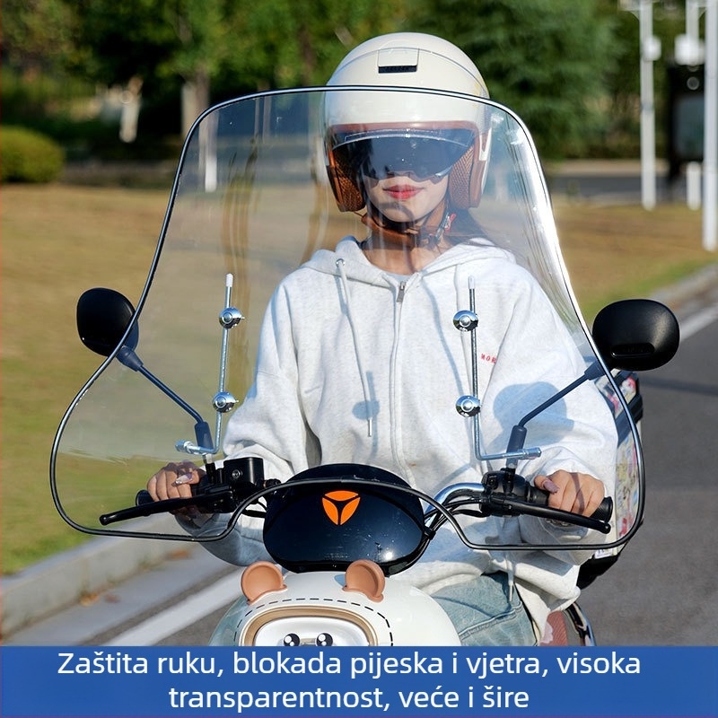 Prednje staklo za električna vozila, PE materijal, visoka jasnoća, prilagodljivo