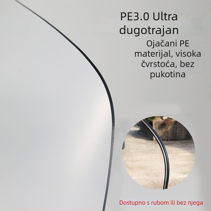 Prednje staklo za električna vozila, PE materijal, visoka jasnoća, prilagodljivo