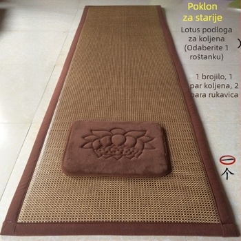 Ratanska meditacijska jastučnica s memory foam punilom, novi kineski stil – prostirka za klanjanje