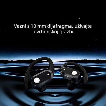 Bežične Bluetooth slušalice s digitalnim zaslonom, sportski over-ear dizajn, Bluetooth 5.4, IPX5, trajanje baterije 4–8 sati