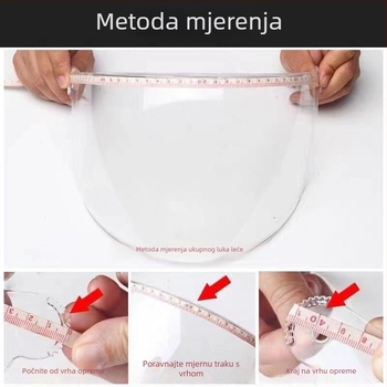 Vizir kacige za motocikl, proziran, otporan na vjetar