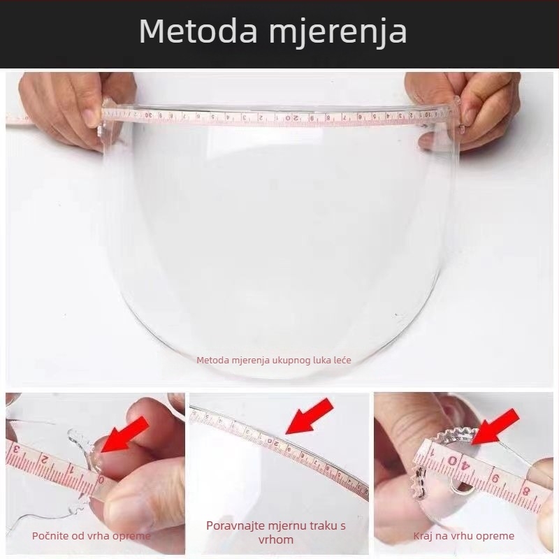 Vizir kacige za motocikl, proziran, otporan na vjetar