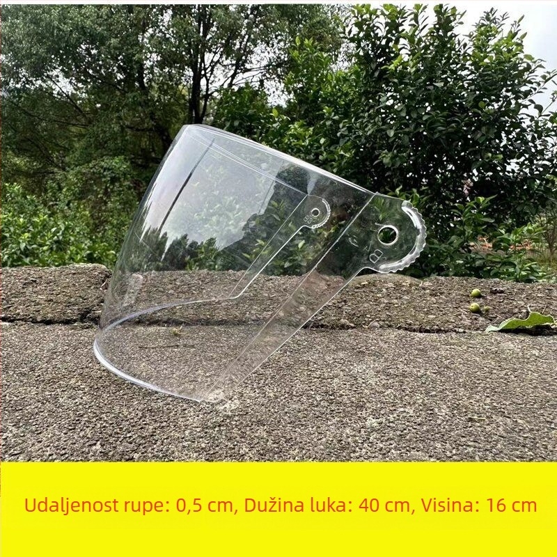 Vizir kacige za motocikl, proziran, otporan na vjetar