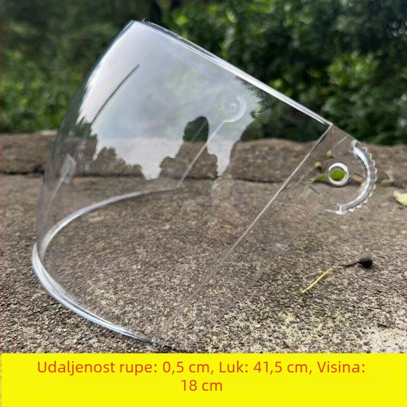 Vizir kacige za motocikl, proziran, otporan na vjetar