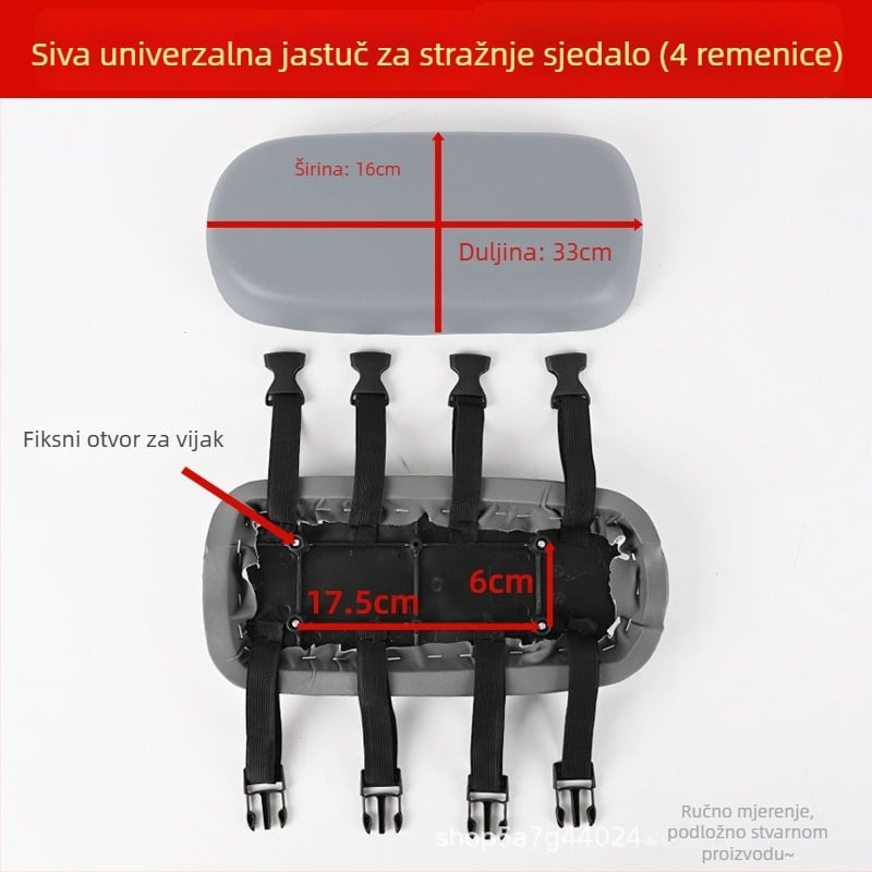 Zadnja sjedalica za elektromotorni bicikl, PU materijal, punilo od pamuka, pogodno za sve sezone
